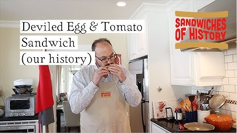Deviled Egg & Tomato Sandwich (our history) on Sandwiches of History⁣