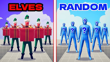 PRESENT ELF TEAM vs  RANDOM TEAM | TABS - Totally Accurate Battle Simulator