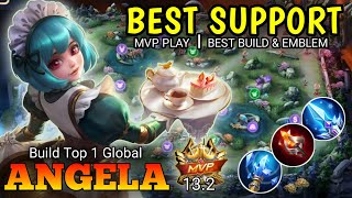ANGELA DAMAGE BEST BUILD & EMBLEM ~ ROAMER TIER S | Build Top 1 Global Angela | Gameplay MLBB ~~