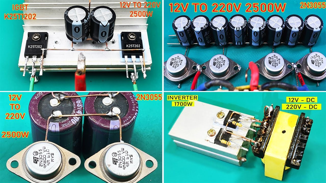 Inverter 12v to 220v, NO IC, top 5 video, Inventor101 #17