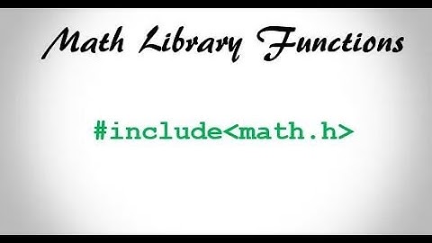 C Library math.h functions