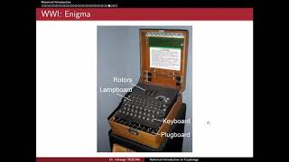 Applied Cryptology 1.3: Enigma