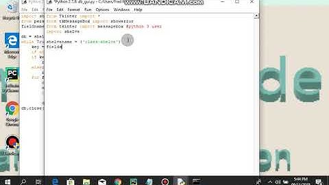 make a simple database application with python Tkinter  #6