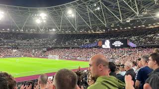 West Ham Fans Pay Tribute to Her Majesty Queen Elizabeth II @ London Stadium