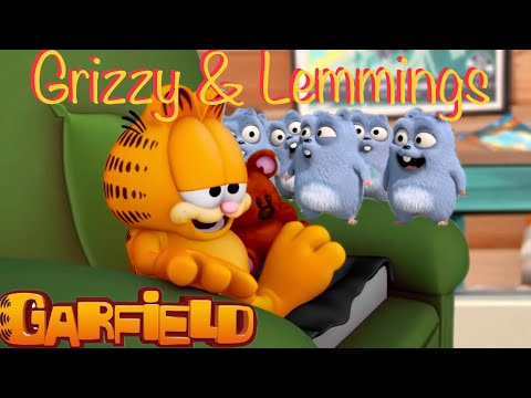 Grizzy And Lemmings Meets Garfield