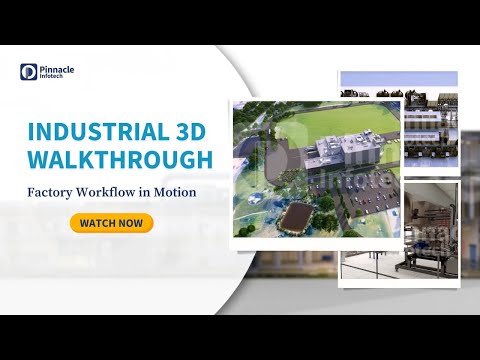 Industrial 3D Walkthrough | Factory Floor Animation with Workflow Simulation | Pinnacle