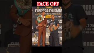 FACE OFF: Keith Thurman vs Sebastian Fundora 😱 #boxing #keiththurman #sebastianfundora