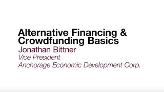AEDC WTS 2016 | Alternative Financing & Crowdfunding Basics