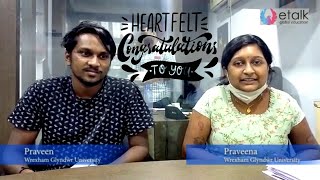 Our Service, Their Words ---- Praveena Praveen Study In Uk Testimonial