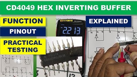 {250} CD4049 Hex Inverting Buffer. Function, PinOut, How to Test Inverter Buffer CD4049 Urdu Hindi