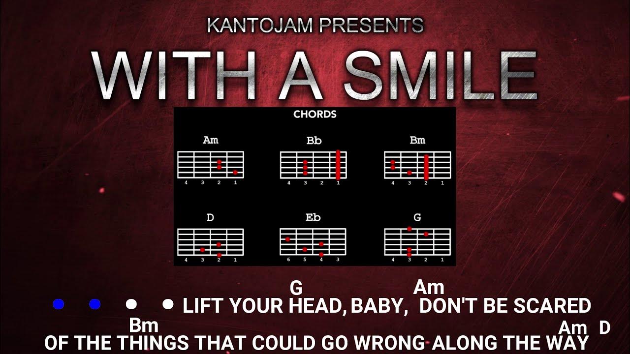 WITH A SMILE EHEADS Bass Guitar & Drums Backing tracks (Lyrics and