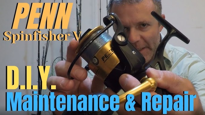 How to fix a SPINNING REEL BAIL that won't close  PENN SPINFISHER V  service & maintenance 