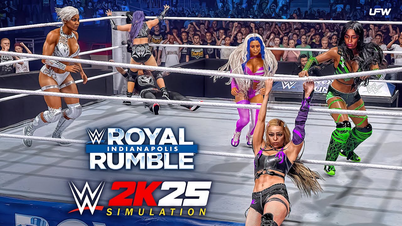 Я смоделировал женскую королевскую битву 2025 года в WWE 2K24