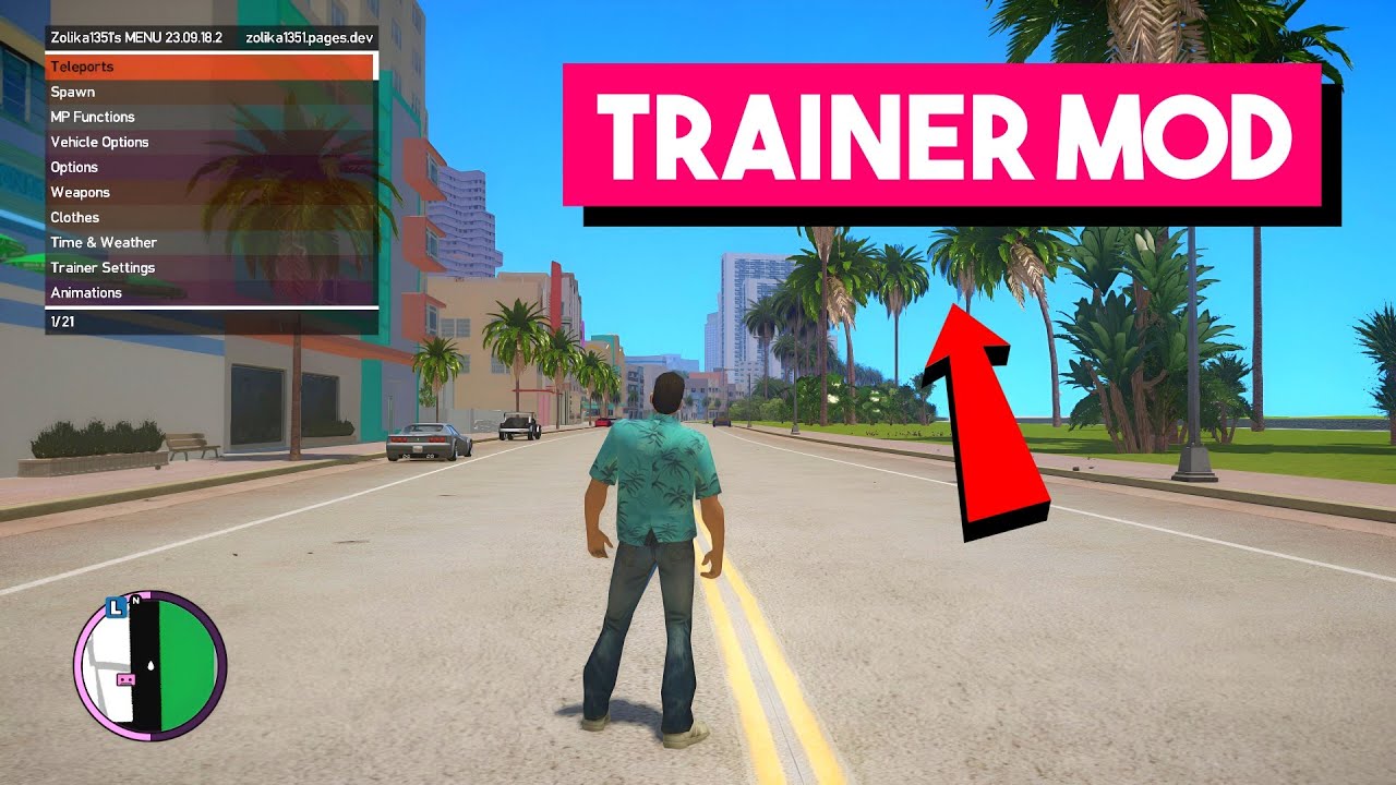 How To Install Trainer Mod in GTA Vice City Next Gen Edition (Easy ...