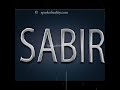 Sabir name shayari wats aap status