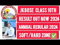 JKBOSE Class 10th Result Out now 2024 ! Annual Regular 2024 #jkboseresult