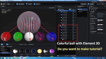 Element 3D After Effect -Creative With Ball - 5 Color Balls