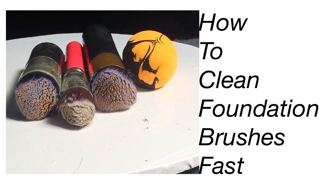 How To Clean Foundation brushes Fast|DIY - YouTube