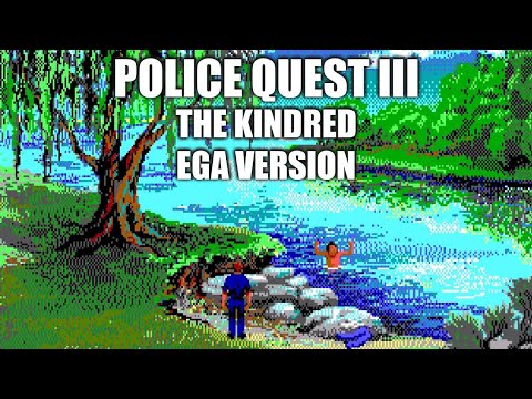 POLICE QUEST III (EGA Version) Adventure Game Gameplay Walkthrough - No Commentary Playthrough