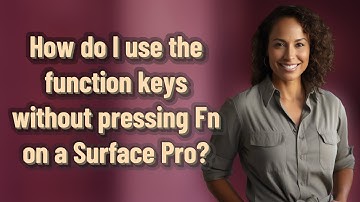 How do I use the function keys without pressing Fn on a Surface Pro?