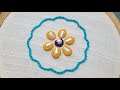 Hand Embroidery:Amazing Easy Trick Make Flower With Potato Masher/Beautiful Basic Stitch Work Design