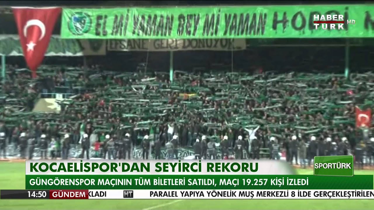 HABERTÜRK Kocaelispor 20.000 kişi ile seyirci rekoru kırdı