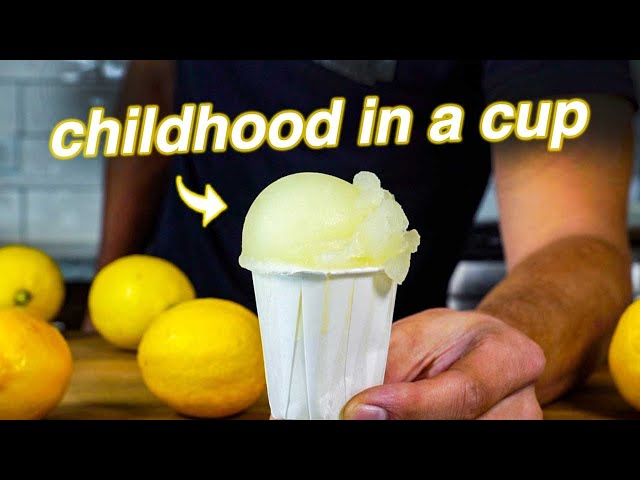 This Easy 3 Ingredient Lemon Italian Ice Is Childhood In a Paper Cup class=