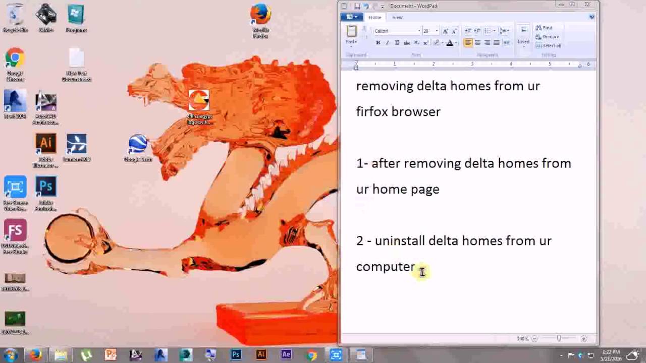 Remove Delta Homes from Firefox