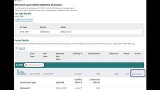 PAYE Modernisation - Accept a statement in Statement of Account