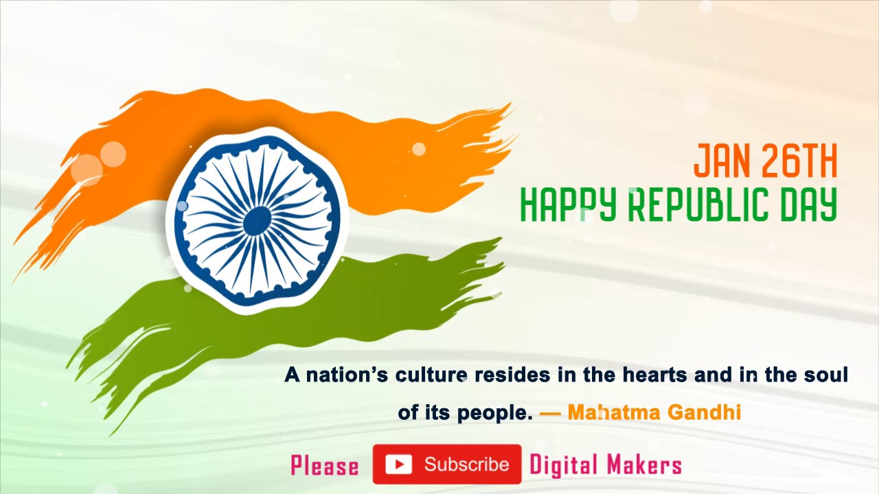 Happy 70th Republic Day 2019 Saturday 26th Jan Greetings Whatsapp Status.