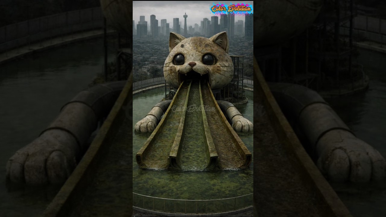 Waterpark with Head Cat 