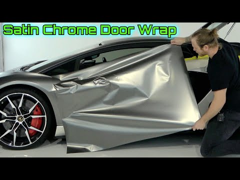 How To Vinyl Wrap Intricate Door In Satin Chrome Very Difficult Lamborghini Aventador 