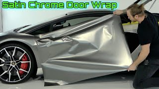 How To Vinyl Wrap Intricate Door In Satin Chrome - Very Difficult Lamborghini Aventador by CK Wraps 12,587 views 4 months ago 32 minutes