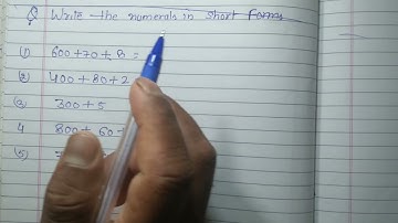Write the numbers in short form  | Write the numbers in fugures