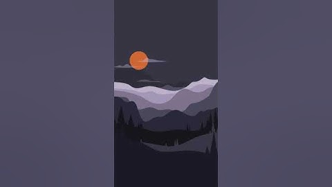 Simple flat mountains Animated