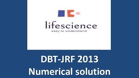 DBT jrf 2013 solved paper