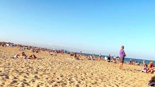 Very Hot Day At The La Marina Playa | Valencia | Spain Sept 2023 | Beach Walking Tour