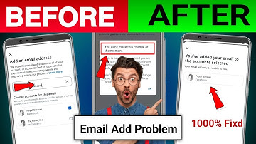 Facebook email add problem You can