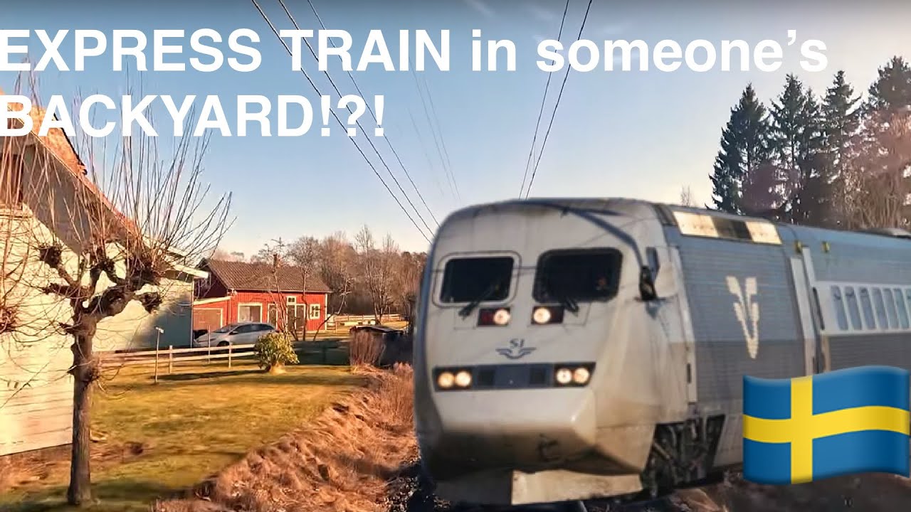 EXPRESS TRAIN in someone's BACKYARD?!? - 4K CABVIEW (Gothenburg to Stockholm via Öxnered)