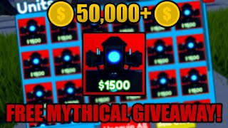 $50,000 = How Many GIVEAWAY MYTHIC Units? | Toilet Tower Defense