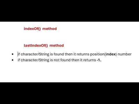 indexOf() and lastIndexOf() Method in Java ||  Java Interview Question