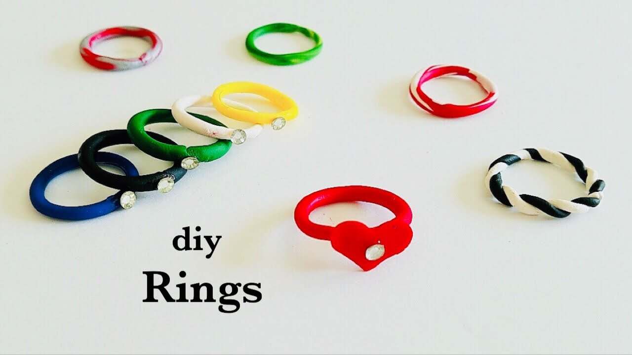 Funky indie clay rings | Polymer clay ring, Diy clay rings, Clay jewelry diy