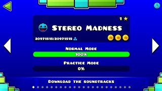 Geometry Dash "stereo madness" complete level and complete all coin. screenshot 5