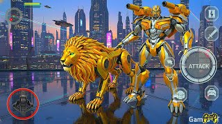 Lion Car Robot Transformers City Battle Game 2026 Part 5 - Android Gameplay screenshot 5