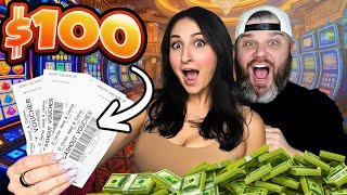 We Put $100 Into Random Vegas Slots... And The Results SHOCKED Me!