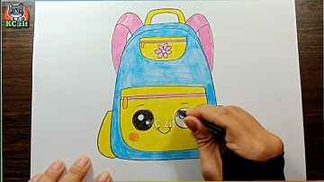 Cặp sách xinh xắn mĩ thuật lớp 2 | vẽ cặp sách xinh xắn lớp 2 | KCzit