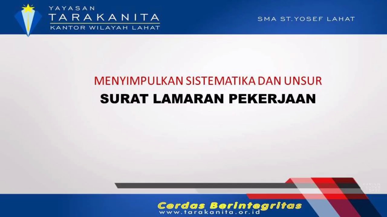SURAT LAMARAN PEKERJAAN (Part 2) 