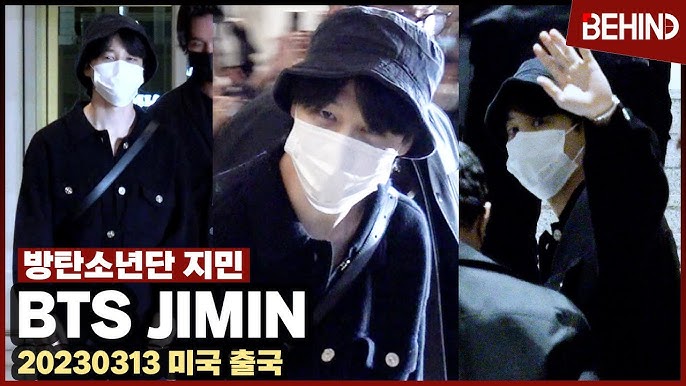 Jimin stuns with his chic airport fashion + 'HAVE A SAFE FLIGHT