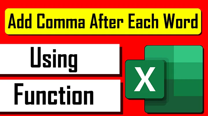 How to Add Comma After Each Word In Microsoft Excel