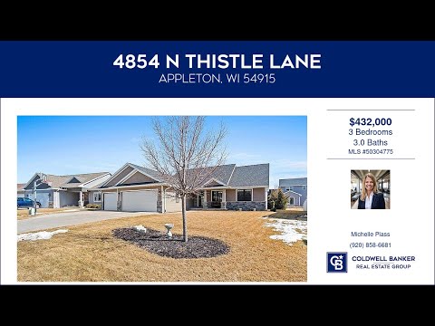 4854 N THISTLE Lane, Appleton, WI home video tour
